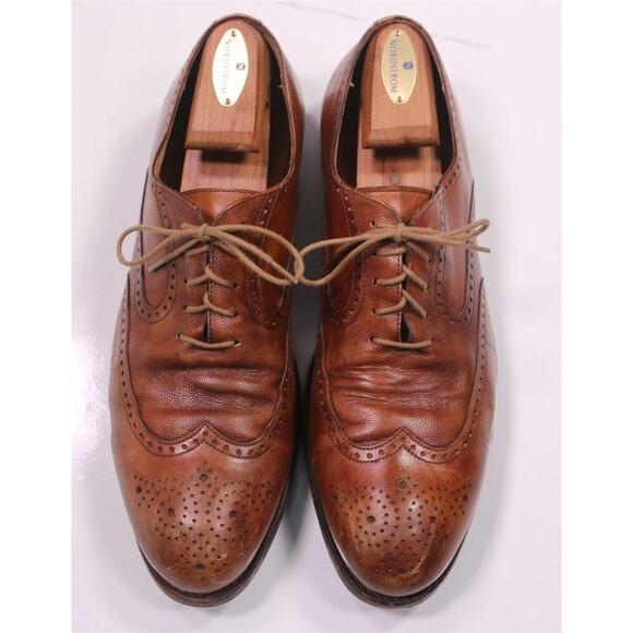 The Left Shoe Company LSC Custom Made Brown Pebble Grain Leather Dress Shoes 11 main image 6